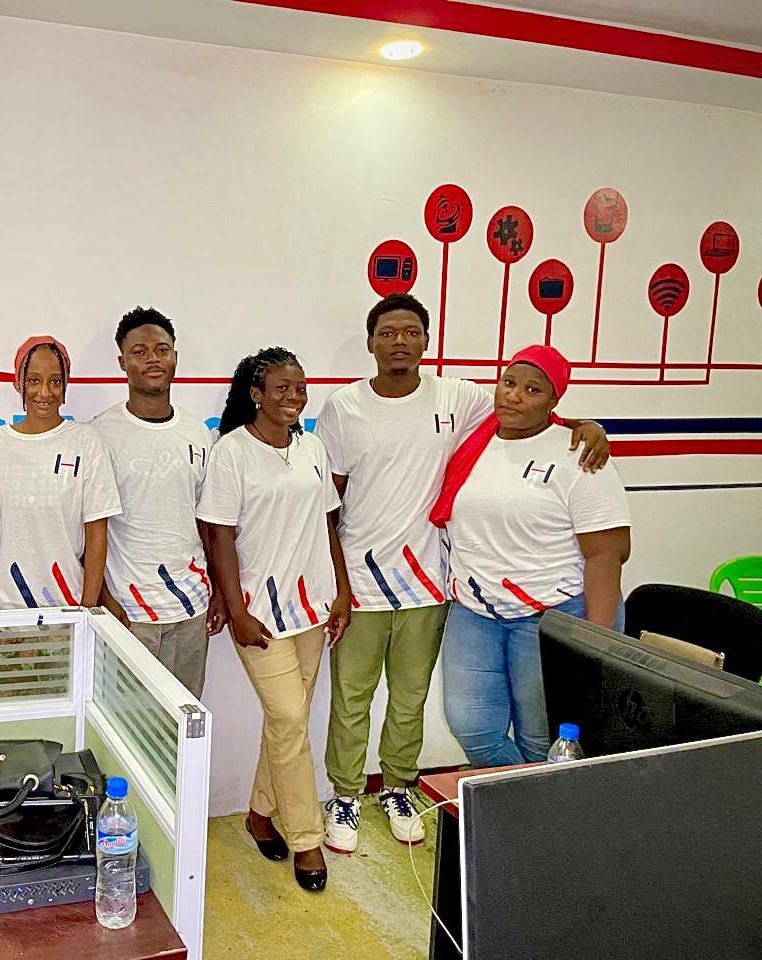 The Hadi Technologies team in matching uniforms